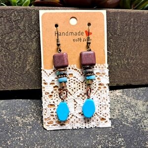 Beaded Bohemian Drop/Dangle Earrings NWT
